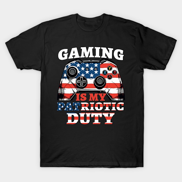 Gaming is My Patriotic Duty: Show Your Love for Your Country and Your Passion for Gaming T-Shirt by Jas-Kei Designs